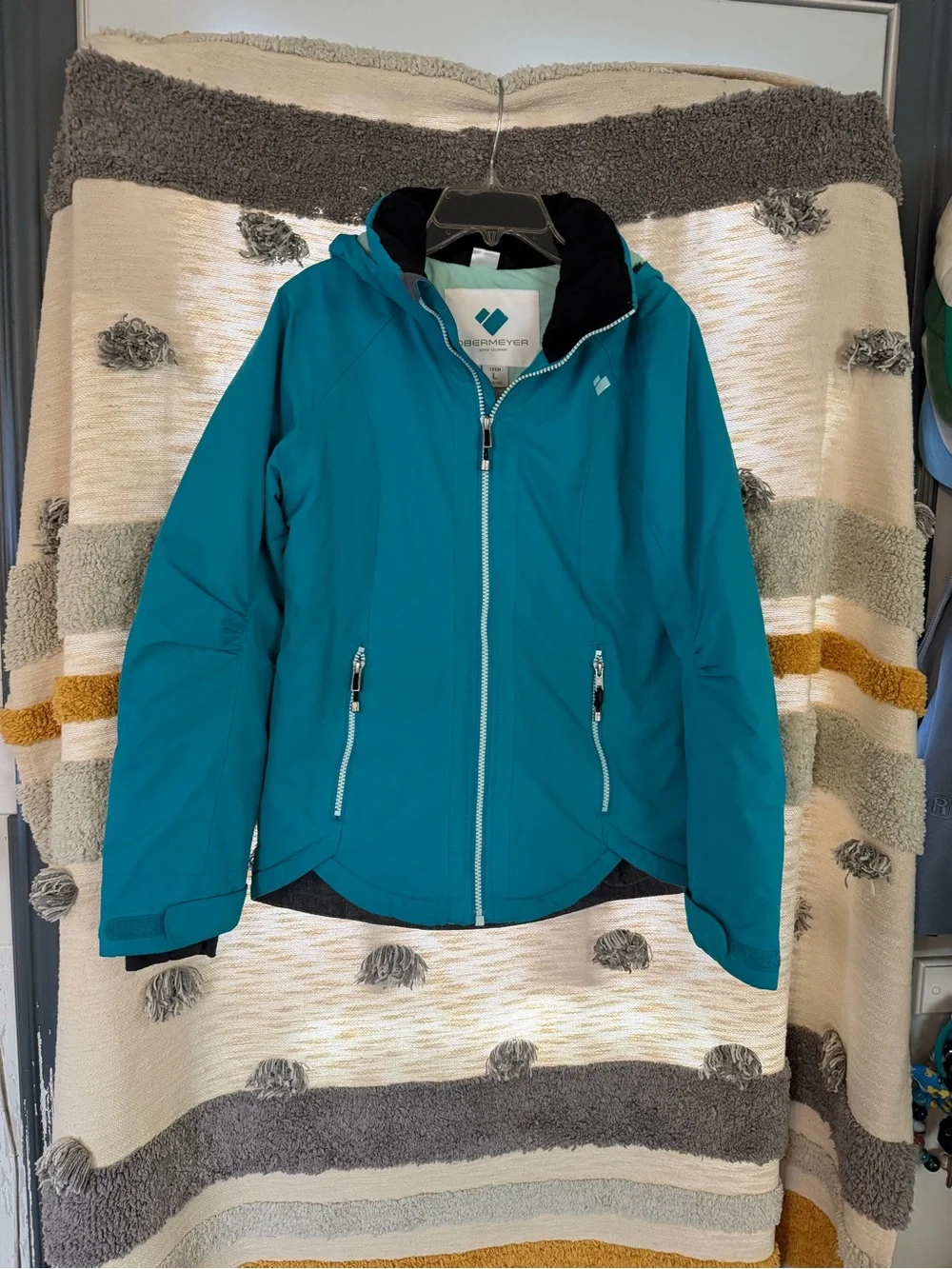 Obermeyer Kenzie Jacket - Teal Hooded Winter - Teen L (14-16)